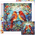 thumbnail image 1 of Pintura de diamante 5D DIY Wdftyju con cuentas cuadradas completas par de cardenales decoración del hogar 45x45cm, 1 of 9