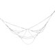 thumbnail image 1 of Sujetador de bikini de playa con brillantes cristales transparentes y cadena para el pecho para mujer Plata, 1 of 9