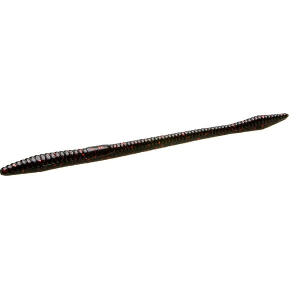 Zoom Trick Worm 6.5'' Black Red Glitter 20pk