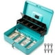 thumbnail image 1 of Caja de Dinero Volcora Grande con Cerradura Llave Metal Blanco Organizador Portátil Duradero Para Ah, 1 of 7