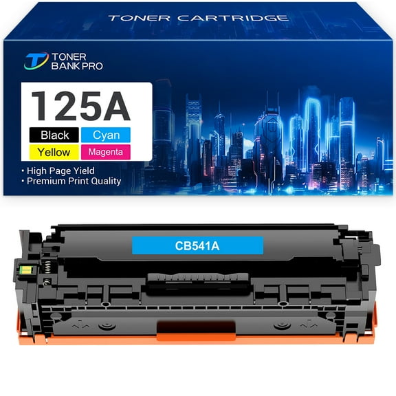 125A Toner Cartridges Compatible for HP 125A 125 A CB540A HP Color Laserjet MFP CP1518ni CM1312nfi CP1215 CM1312 MFP CP1515n CP1518 CP1515 Series Pritner Cyan 1PK