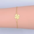 thumbnail image 2 of 10pcs 201 Stainless Steel Link Bracelets with Lobster Claw Clasps Clover Golden 6-7/8 inch(17.3~17.5cm), 2 of 2