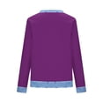 thumbnail image 6 of Dagugfen Womens Fashion Tops Long Sleeve Crewneck Loose Color Blocked Casual Everyday Wear Casual Shirts for Women S-3XL, 6 of 6