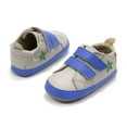 thumbnail image 7 of Old Soles Toddlers Star Markert Walker Sneakers, Gris \ Neon Blue,18 EU (2 US) M US, 7 of 7