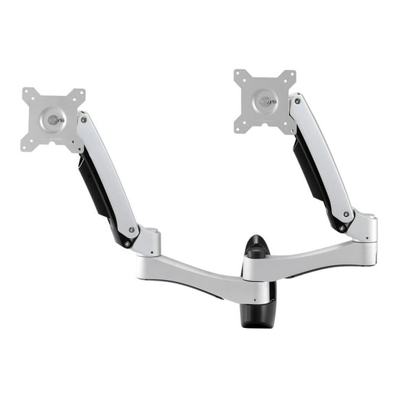 Amer AMR2AW - Bracket - adjustable arm - for 2 monitors - plastic, steel, aluminum alloy - screen size: up to 24" - wall-mountable