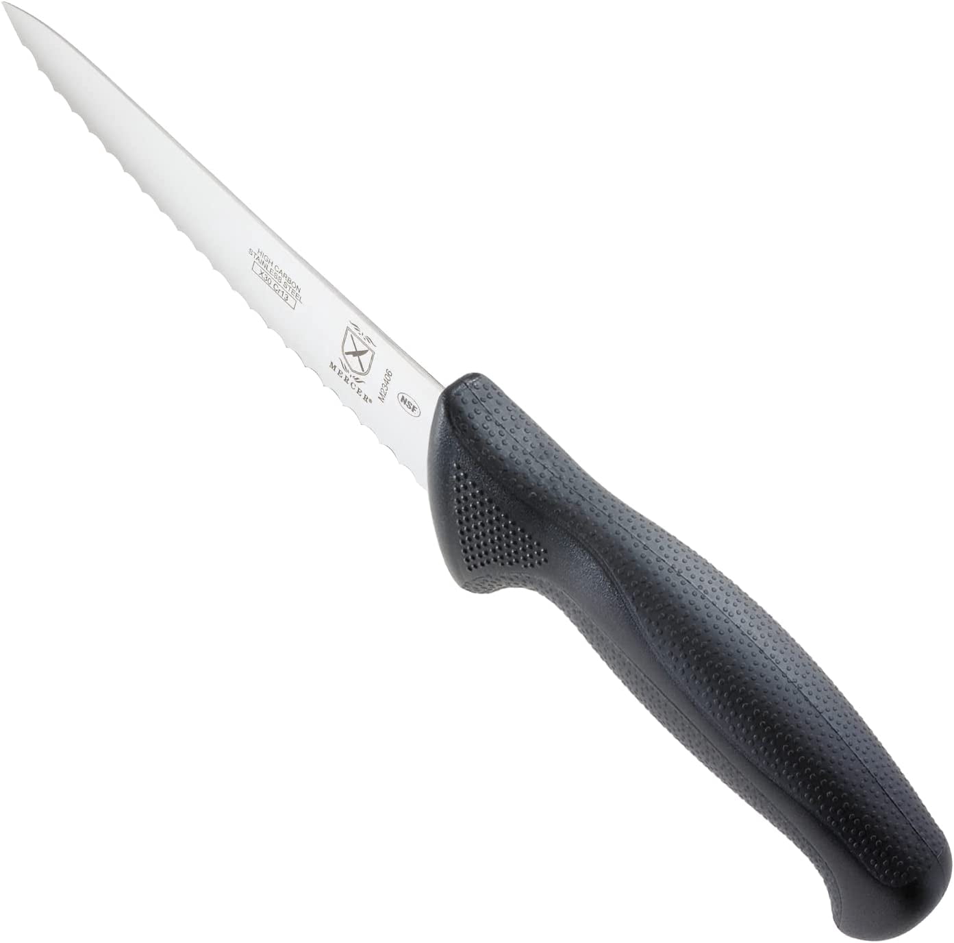 M23406 Millennia Black Handle, 6-Inch Wavy Edge, Utility Knife