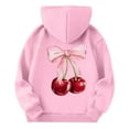 thumbnail image 6 of Ruyang Oversized Hoodies for Teen Girls Cute Bow Cherry Graphic Hooded Pullover Sweatshirts Spring Fall Trendy Sweater, 6 of 8