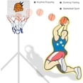 thumbnail image 3 of Mini Basketball Hoop Set with Suction Cup, Indoor Wall Mounted Plastic Backboard, Home Sports Game Kit with 2 Balls for Kids Exercise and Fun, 3 of 8