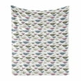 thumbnail image 1 of Fish Soft Flannel Fleece Throw Blanket, Kids Cartoon Underwater Sea Animals Pattern on White Background Illustration, Cozy Plush for Indoor and Outdoor Use, 60" x 80", Multicolor, by Ambesonne, 1 of 6