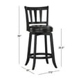 thumbnail image 4 of Hillsdale Furniture Presque Isle Wood Counter Height Swivel Stool, Black, 4 of 16