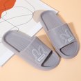 thumbnail image 1 of Zapatillas de casa Unisex, zapatillas antideslizantes para suelo de interior de verano, zapatillas para pareja, familia, mujeres y hombres, Hotel, baño, sandalias de baño, zapatillas Tan Jianjun unisex, 1 of 2