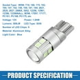 thumbnail image 6 of Unique Bargains T10 194 168 W5W 2825 3030 9SMD Car Interior Lights LED Bulbs Aluminum Alloy Blue Light 2 Pcs, 6 of 6
