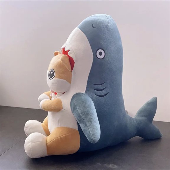 hirigin Cute Stuffed Shark Cat Cartoon Animal Toys - Lifelike Plush Soft Toys 16-28 inch for Boys Girls Kids Children Adults Birthday Gift Home Decoration