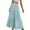 Light Blue, variant on WTOBBY Women's Fashionable Solid Color Elastic Waistband Button Front A-line Skirt, Casual Office Wear Skirt for Women Elegant Design and Professional Settings,Light Blue XL