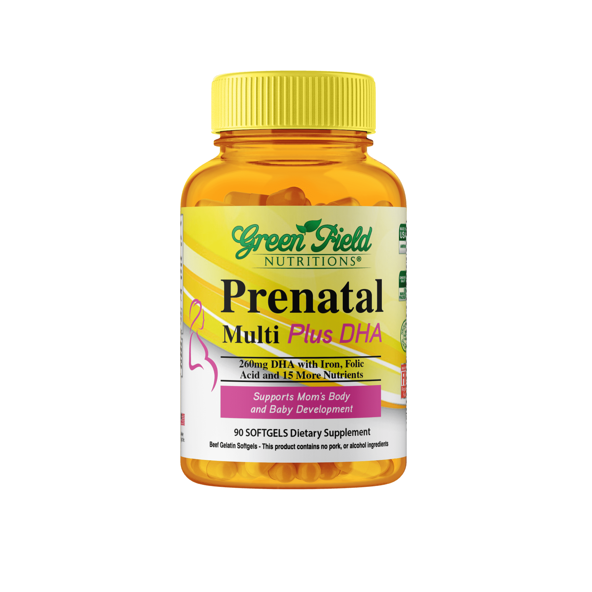 Greenfield Nutritions Halal Prenatal Multivitamins with DHA