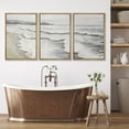 thumbnail image 3 of PixonSign Framed Canvas Print Wall Art Set Storm Cloud Beach Shore Waves Nature Wilderness Fine Art Illustrations Decorative Multicolor Landscape Rustic Country/Farmhouse - 24"x36"x3 Natural, 3 of 5