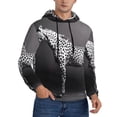 thumbnail image 2 of Fotbe Men's Hoodie with Monochrome Leopard Horse Pattern - Kangaroo Pocket Pullover Hooded Sweatshirt, Perfect for Daily Wear, Travel, and Home-XX-Large, 2 of 7