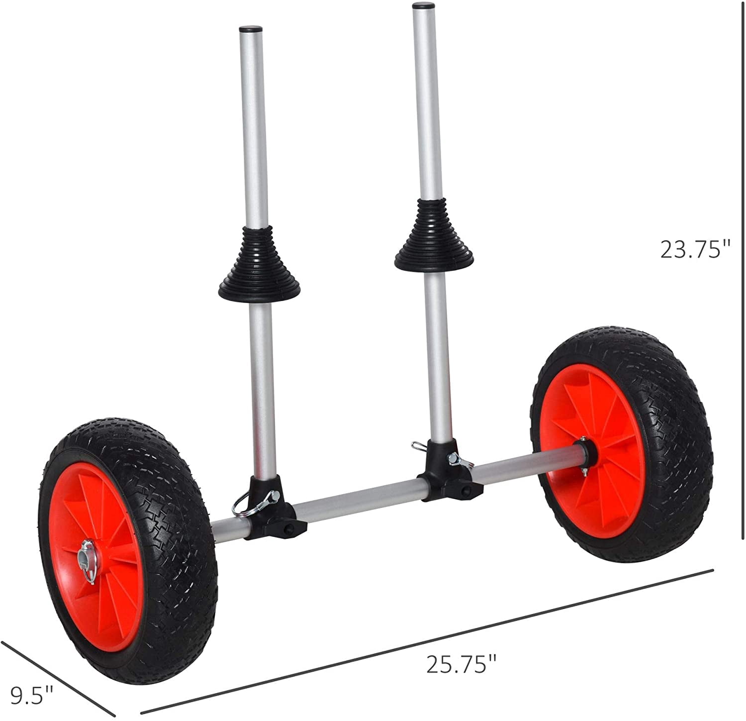 Neatifyes Kayak Cart, Trolley Trailer Kayak Wheels with Strong Aluminum Frame, Adjustable Width Crossbar, & Large Tires