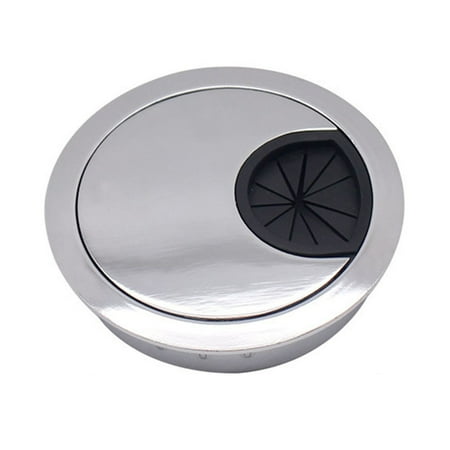 

50mm 60mm 80mm Desk Metal Grommet Table Cable Tidy Wire Hole Cover Chrome Brush Glossy