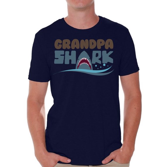 Awkward Styles Grandpa Shark Tshirt Shark Family Shirt for Men Shark Gifts for Him Matching Shark Tshirts for Family Shark Themed Party Outfit Shark Gifts for Granddad Family Vacation Shirts