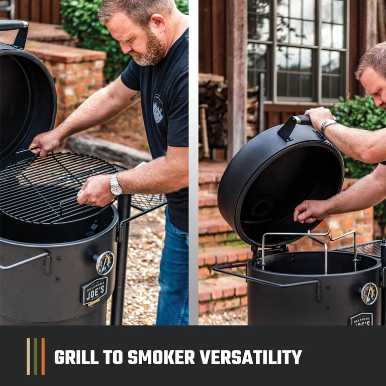 Oklahoma Joe's® Bronco Pro Drum Charcoal Smoker - Walmart.com