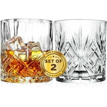 Barski Whiskey Glasses - Double Old Fashioned Rocks Glass - Set of 2 Lowball Tumbler - DOF Crystal Glass Tumblers - For Scotch - Bourbon - Water - Beverage - Drinking Glasses- 10.5 oz, Made in Europe