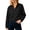 Black, variant on Jackets for Women Solid Half Zip Pullover Windbreaker Jacket Stand Collar Long Sleeve Drawstring Hem Casual Cropped Anorak Top