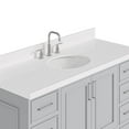thumbnail image 6 of Ariel Stafford 54 Inch Single Oval Sink Bathroom Vanity With Carrara White Quartz Countertop 1.5 Edge In Grey, 6 of 9