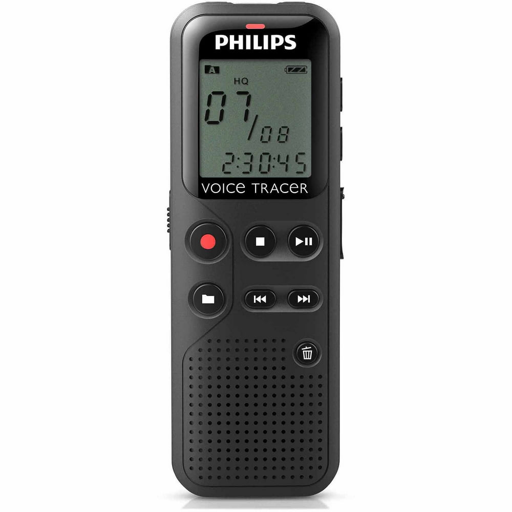 Philips DVT1100 4GB Digital Voice Recorder with PC Connection Walmart
