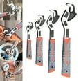 thumbnail image 2 of Adjustable Wrench, Multi-function Auto Size Adjusting 6 Inch, 8 inch & 10 inch Pipe Wrenches for Car, Bicycle & Plumbing Repairs, Multifunctional Self-locking Pipe Wrench, 12-inch Upgraded Version, 2 of 9