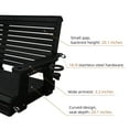 thumbnail image 3 of Innovaze HDPE Porch Swing with Cup Holders, Weather-Resistant, Heavy Duty 1200Lbs Capacity, for Patio, Porch, Garden （Matt Black）, 3 of 9