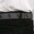 thumbnail image 4 of DC Comics Belt, Seatbelt Buckle Belt, Reverse Flash Logo Gray Black, 30 to 44 Inches, 4 of 9