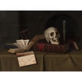 thumbnail image 2 of William Michael Harnett 14x11 Black Ornate Wood Framed Double Matted Museum Art Print Titled: Memento Mori, ‘To This Favour’ (1879), 2 of 5