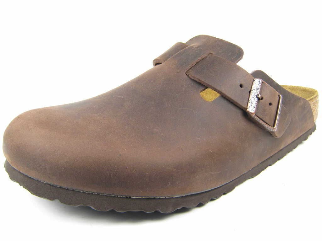 Birkenstock Unisex Boston Soft Footbed Clog, Habana Oiled Leather