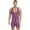 Hot Pink, variant on Alvivi Men's One Piece Striped Jumpsuit Swimsuit Stretchy Wrestling Singlet Rompers Bodysuit Hot Pink XL