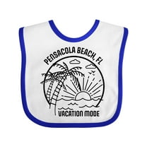 Inktastic Summer Vacation Mode Pensacola Beach Florida Boys or Girls Baby Bib