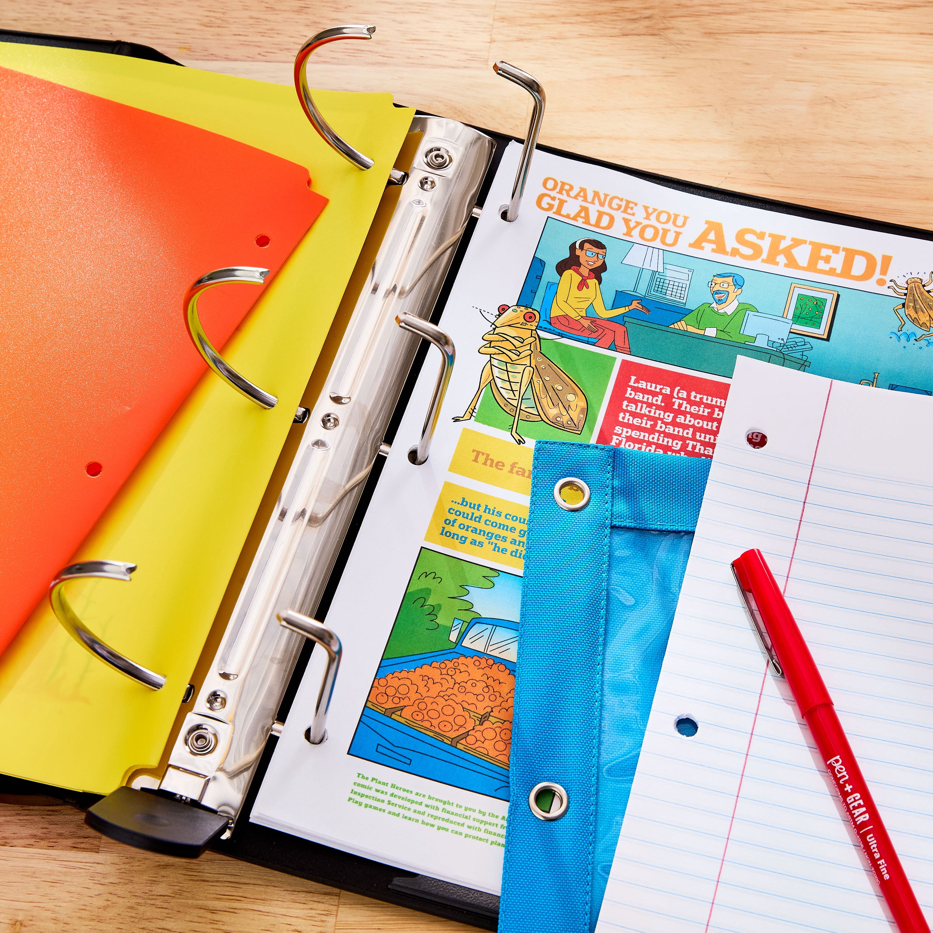 Pen+Gear 3" 3-Ring Standard Binder, Black