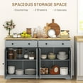 thumbnail image 4 of HOMCOM Buffet Armoire avec Tiroirs de Rangement Tablettes Ajustables Gris, 4 of 10