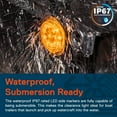 thumbnail image 4 of 8PC 2" Round 10 LED Light [2 in 1 Reflector] [Polycarbonate Reflector] [10 LEDs] [D.O.T. Certified] [2 Year Warranty] Side Marker Light for Trucks and Trailers - Amber, 4 of 8