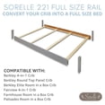 thumbnail image 5 of Sorelle 221 White Adult Conversion Rail for Katherine, Lynn and Berkley Cribs, 5 of 7