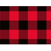 Pack of 1, Red & Black Buffalo Plaid 30" x 417 Half Ream Roll Gift Wrap For Party, Holiday & Events