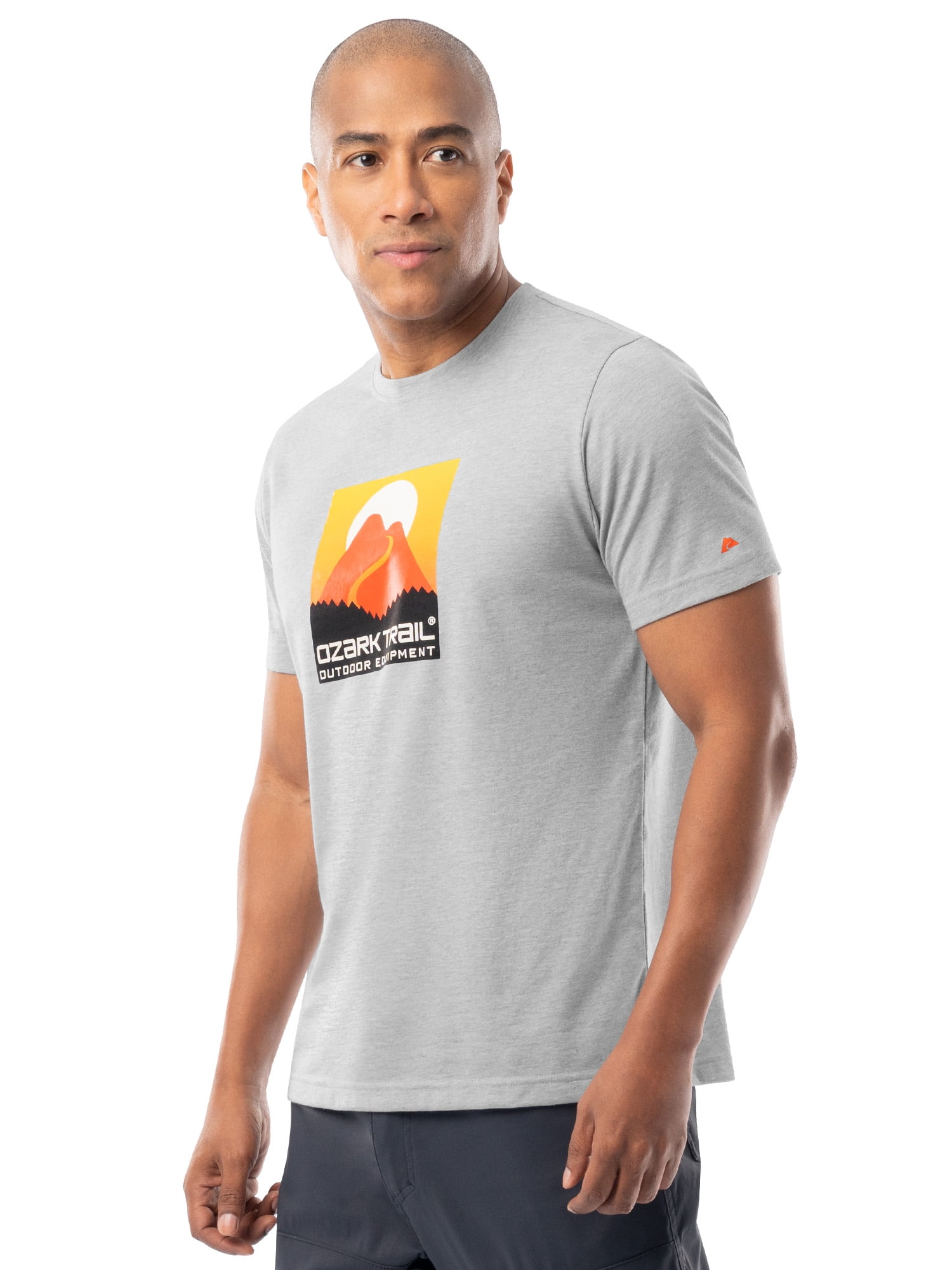 Ozark Trail Men's Active Graphic Tee with Short Sleeves, Sizes S-3XL