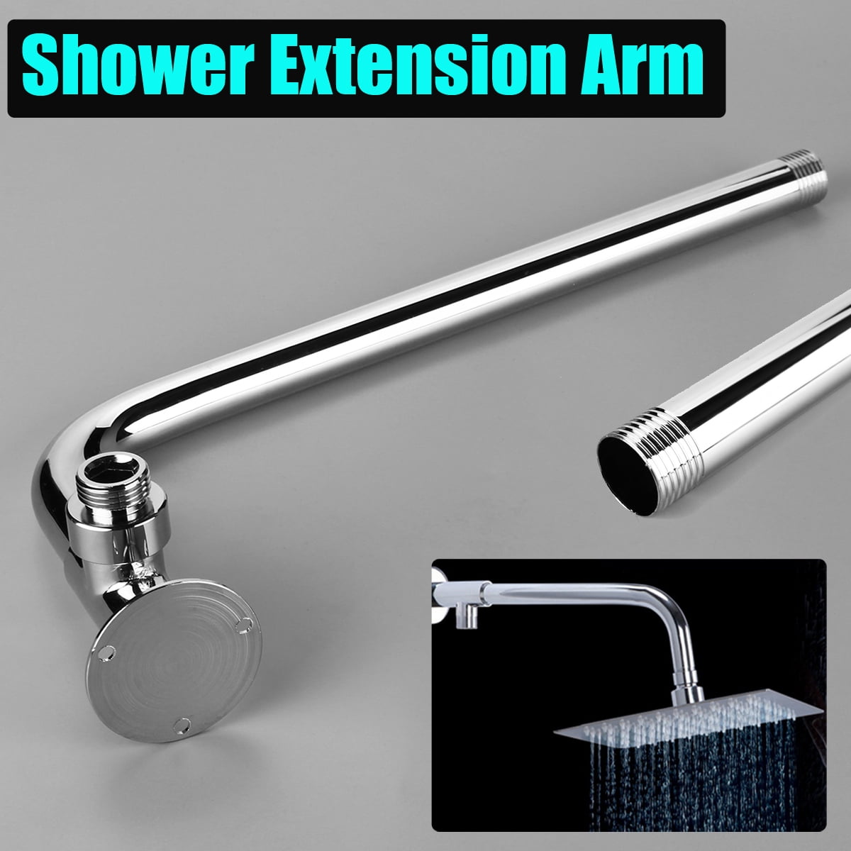 310mm Wall Mounted Shower Arm Bottom Entry Shower Head Extension WIth