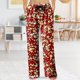 thumbnail image 2 of Pantalones largos de cintura elástica con bolsillo informal estampado de moda para mujer Fridja  alkflakhf32739, 2 of 6