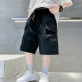 thumbnail image 6 of UACY Boys Cargo Shorts Baggy Casual Elastic Waist Knee Length Wide Leg Shorts Summer Trendy Outdoor Hiking Pants ﻿, 6 of 6