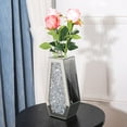 thumbnail image 3 of SHYFOY Glam Mirrored Vase with Crushed Diamond Accents – Modern Luxury Decorative Centerpiece, 3 of 8