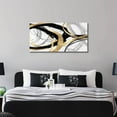 thumbnail image 6 of CDDposter Gold Wall Decor - Black Canvas Wall Art for Living Room- Large Line Artwork - 20" x 40" Oil Painting Abstract Pictures for Bedroom Kitchen Home Office, 6 of 7