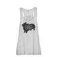 thumbnail image 1 of Thread Tank Corgi Dog Silhouette Women's Sleeveless Flowy Racerback Tank Top Sport Grey Small, 1 of 5