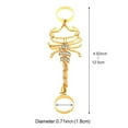 thumbnail image 6 of Hyasfey Knuckle Ring Exaggerated Geometric Pattern Shining Punk Style Electroplating Decoration Unfading Rhinestone Scorpion Charm 2 Fingers Ring Jewelry Accessory, 6 of 8