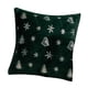 thumbnail image 4 of Funda de almohada de felpa con temática navideña, 18.0 x 18.0 in, lavable para sala de estar y cafetería. , Verde, 4 of 9